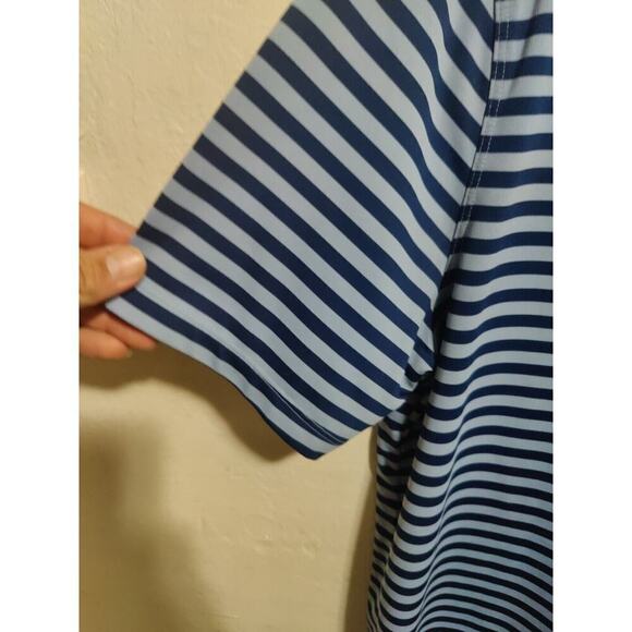 Nike Dri Fit Mens Polo Shirt Size Xtra Large White Black Striped Short Sleeve - Picture 7 of 16